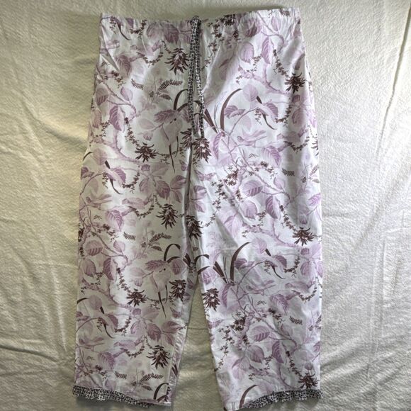 Crabtree & Evelyn Bamboo Vintage Toile Pajama Set S Ruffle Sleepwear NWT - Picture 15 of 16
